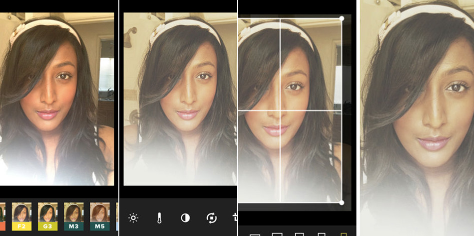 Foto prohnané přes filtr